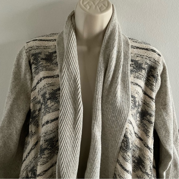 Lucky Brand Cardigan Asymmetrical Draped Open Front Size Medium (K1) - Picture 2 of 7